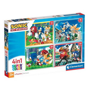 Puzzel Sonic Hedgehog 4 in 1 super color