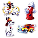 Decoraties Brandweer 4 stuks Op is Op