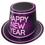 Hoed Happy New Year NEON roze