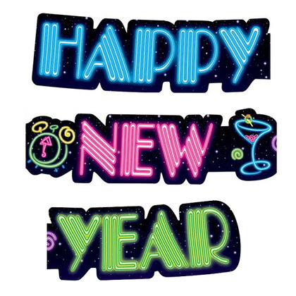 Letterslinger Happy New Year NEON