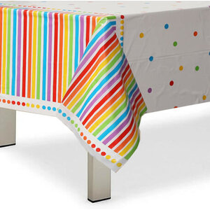 Tafelkleed Circus Dots en Stripes plastic