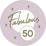 Bordjes Fabulous 50 pastel lila 8 stuks