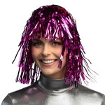 Pruik folie pink Op is Op