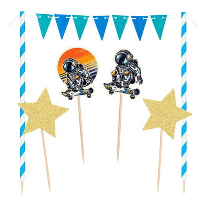 Taartdecoratie kit Space Astronaut 5-delig