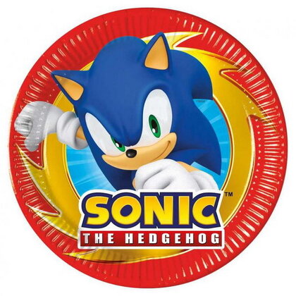 Gebaksbordjes Sonic 8 stuks