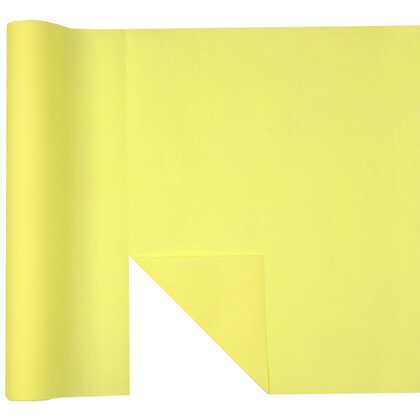 Tafelloper Airlaid pastel geel afscheurbaar 4.8 meter