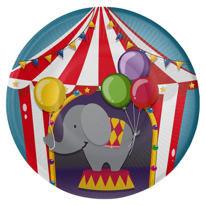 Bordjes Circus Olifant 8 stuks