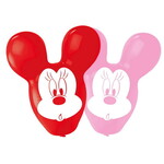 Ballonnen Minnie Mouse met oren 4 stuks