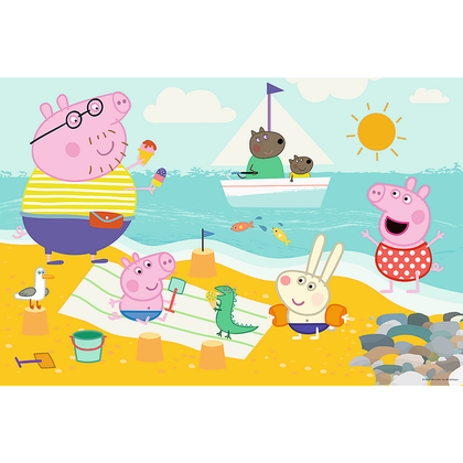 Puzzel Peppa Pig Super MAXI met kleurboek