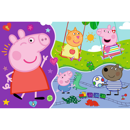 Puzzel Peppa Pig Super Giant met kleurboek