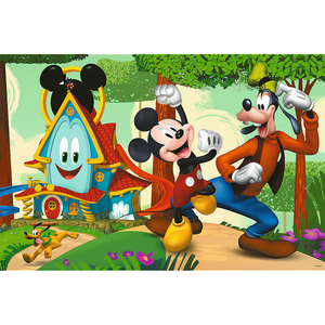 Puzzel Mickey en Goofy Super MAXI met kleurboek