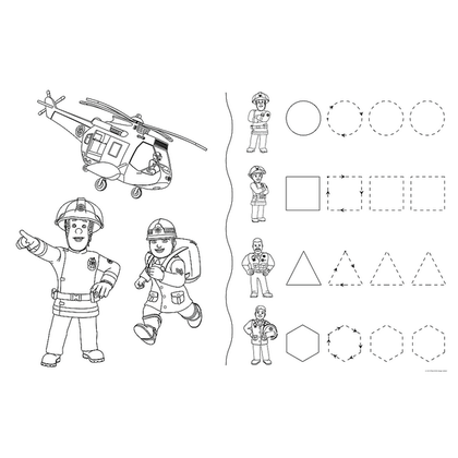 Puzzel Brandweerman Sam Super MAXI met kleurboek