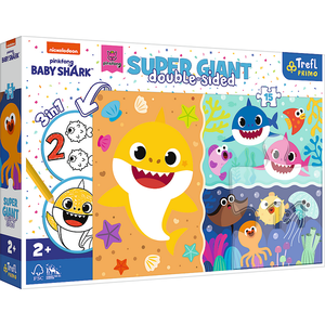 Puzzel Baby Shark Super Giant Op is Op