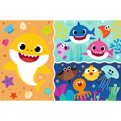 Puzzel Baby Shark Super Giant met kleurboek