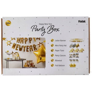 Partybox Happy New Year 28-delig Op is Op Partybox Happy New Year 28-delig Op is Op