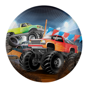 Gebaksbordjes Monstertruck 8 stuks