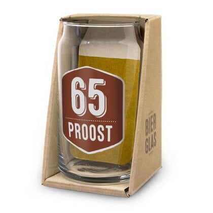 Bierglas 65 jaar proost