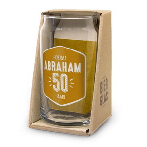 Bierglas Hoera Abraham 50 jaar