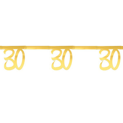 Slinger 30 jaar stijlvol goudkleurig metallic 250cm