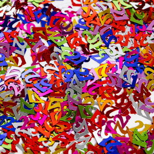 Confetti glitter 21 jaar