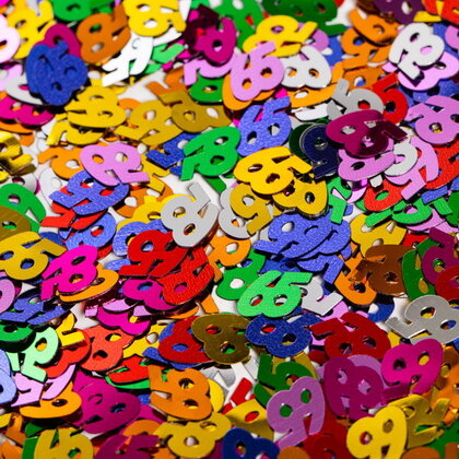 Confetti glitter 65 jaar