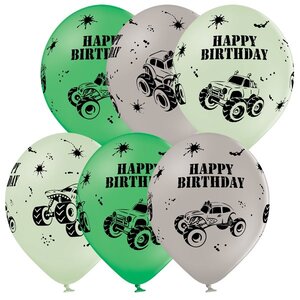 Ballonnen Monstertrucks 6 stuks