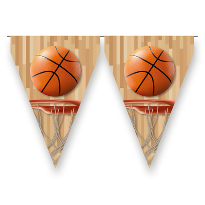 Vlaggenlijn Basketbal papier 3 meter