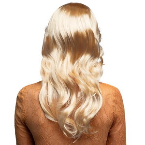 Pruik Disco Queen blond Op is Op