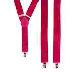 Feest bretels donkerroze Op is Op