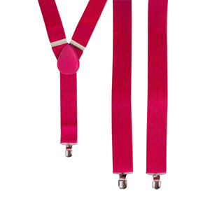 Feest bretels donkerroze Op is Op