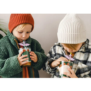 Dinosaurus Glas Wikkels 6 stuks Op is Op