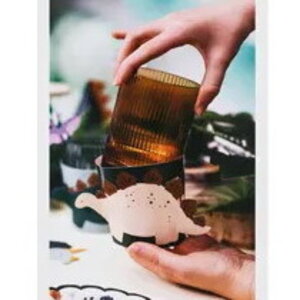 Dinosaurus Glas Wikkels 6 stuks Op is Op