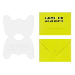Uitnodigingskaartjes Gamepad 6 stuks Uitnodigingskaartjes Gamepad 6 stuks