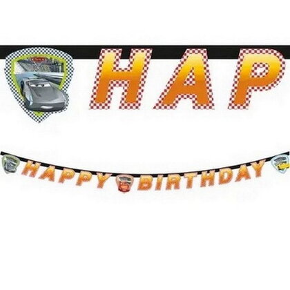 Letterslinger Cars Happy Birthday