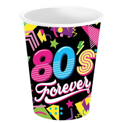 Bekertjes 80's Forever 6 stuks