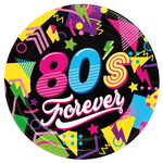 Bordjes 80's Forever 6 stuks