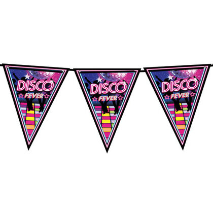 Vlaggenlijn Disco Fever 3 meter
