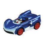 Sonic Pullback Raceauto Carrera blauw wit