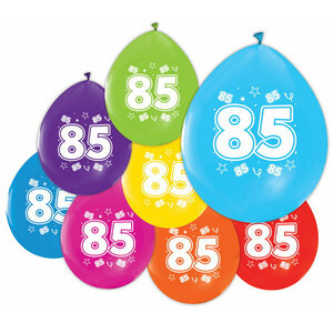 Globos Ballonnen 85 jaar 8 stuks