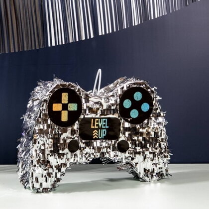 Pinata Gamepad zilverkleurig