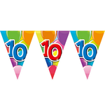 10 jaar vlaggenlijn dubbelzijdig bedrukt