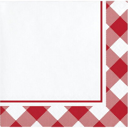 Servetten Picknick rood wit klein 16 stuks