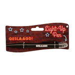 Pen Geslaagd met licht Op is Op