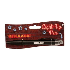 Pen Geslaagd met licht Op is Op