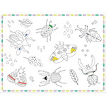 Placemat kleurplaat insecten 6 stuks Op is Op