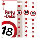 Hangdecoraties 18 jaar verkeersbord dots Op is Op