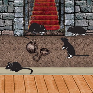 Decoratie Muizen Silhouetten 6 stuks Op is Op