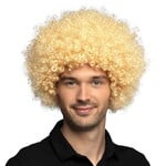 Pruik afro met krullen blond Op is Op