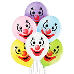 Ballonnen Clown 6 stuks