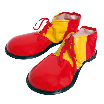 Clownsschoenen rood geel